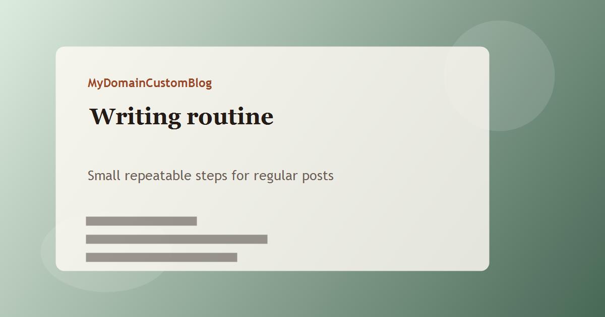 Небольшой, но устойчивый ритм публикаций